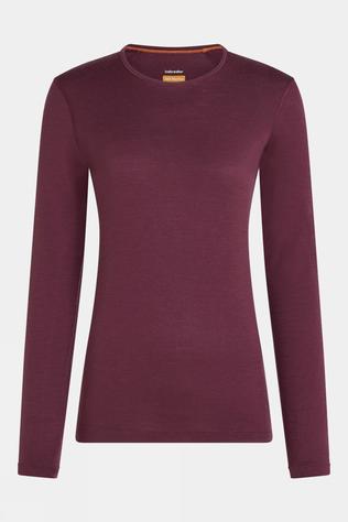 Icebreaker Womens Merino 200 Oasis Base Layer Top Dark Berry