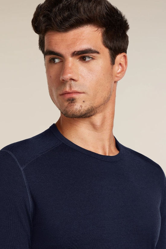 Icebreaker Mens 200 Oasis Base Layer Top Midnight Navy