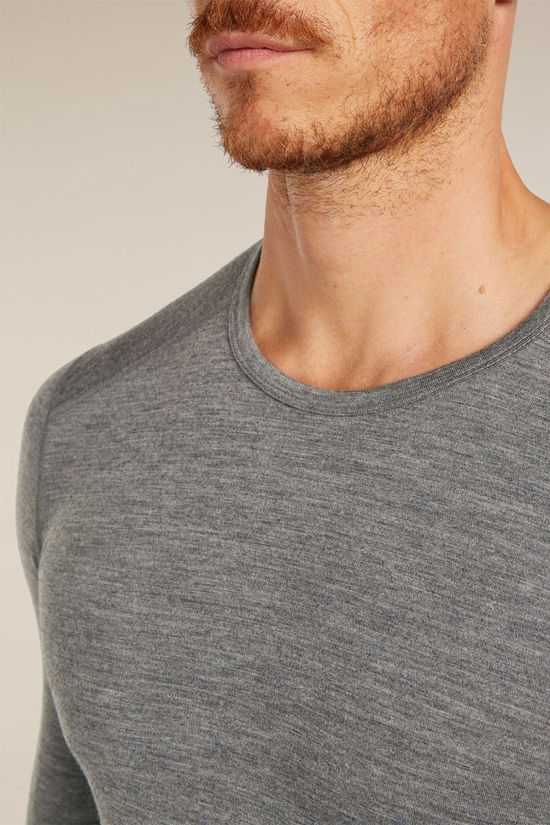 Icebreaker Mens 200 Oasis Base Layer Top Gritstone Heather II