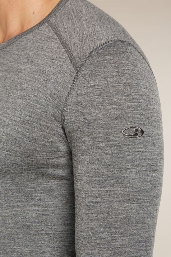 Icebreaker Mens 200 Oasis Base Layer Top Gritstone Heather II