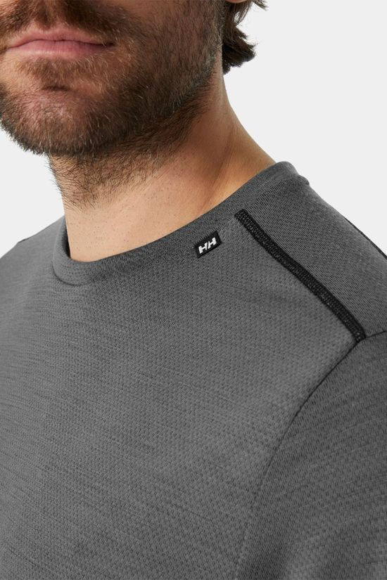 Helly Hansen Mens Lifa Merino Midweight Crew Base Layer Top Concrete