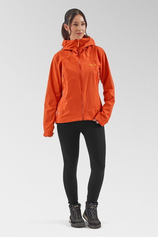 Rab Womens Downpour Plus 2.0 Jacket Red Grapefruit