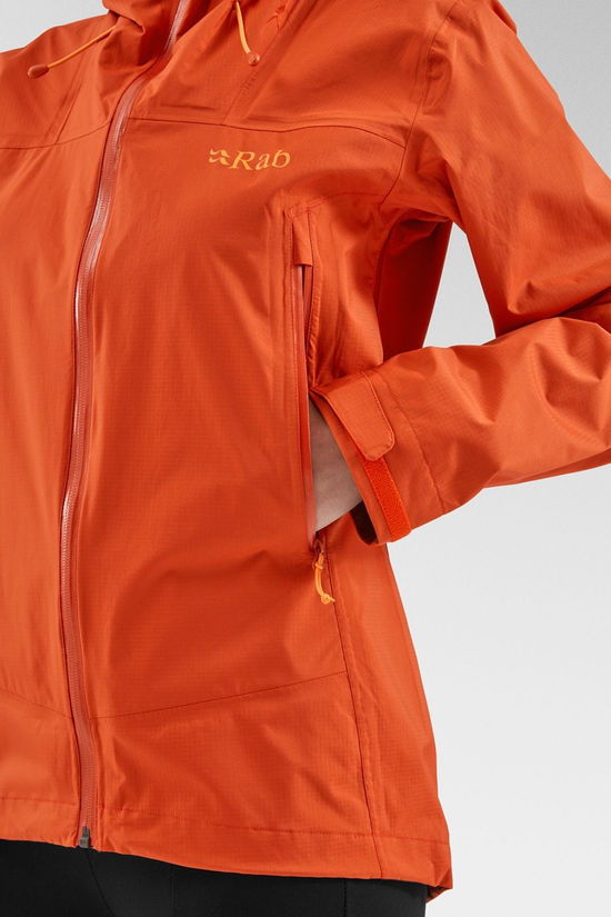Rab Womens Downpour Plus 2.0 Jacket Red Grapefruit