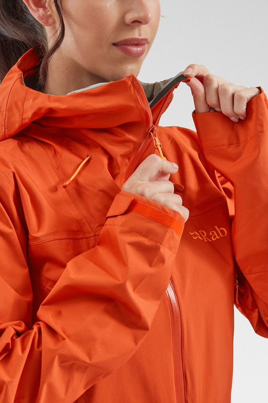 Rab Womens Downpour Plus 2.0 Jacket Red Grapefruit