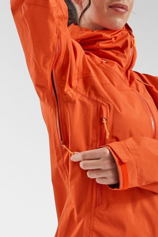 Rab Womens Downpour Plus 2.0 Jacket Red Grapefruit