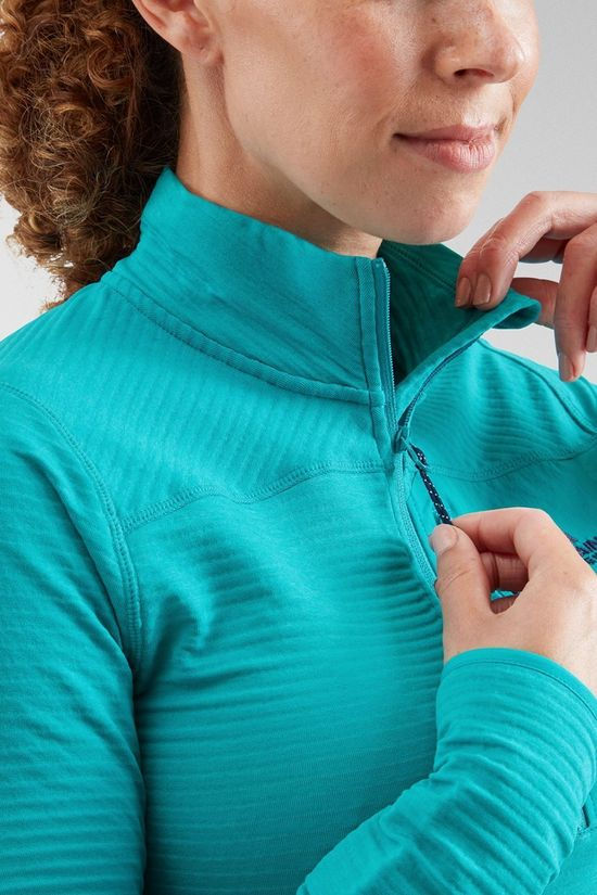 Mountain Equipment Womens Lumiko Half Zip Fleece Top Topaz
