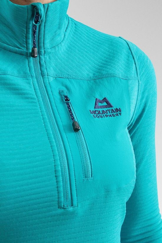 Mountain Equipment Womens Lumiko Half Zip Fleece Top Topaz