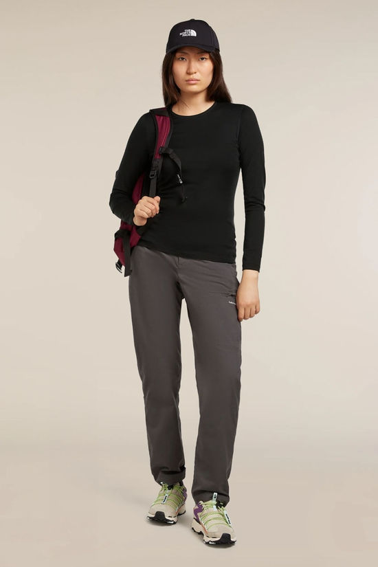 Icebreaker Womens Merino 200 Oasis Base Layer Top Black
