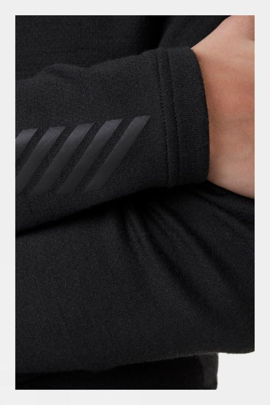 Helly Hansen Womens Lifa Merino Midweight Crew Base Layer Top Black