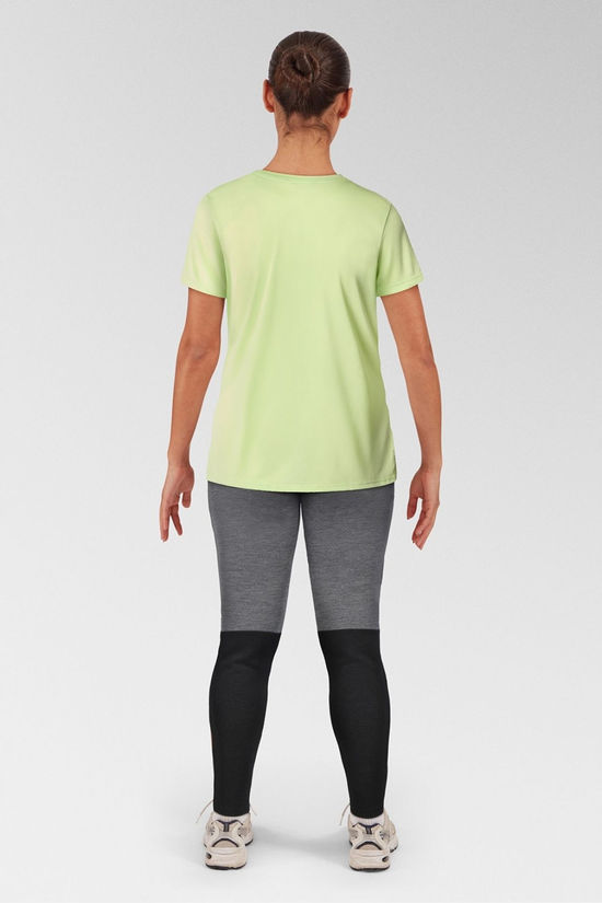 The North Face Womens Reaxion Amp Crew T-Shirt Astro Lime Light Heather