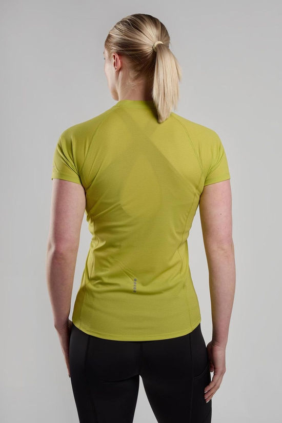 Montane Womens Dart Nano Zip T-Shirt Citrus Spring