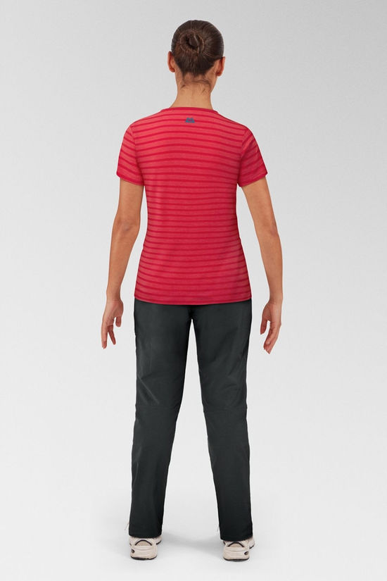 Mountain Equipment Womens Groundup Stripe T-Shirt Smu Capsicum Stripe