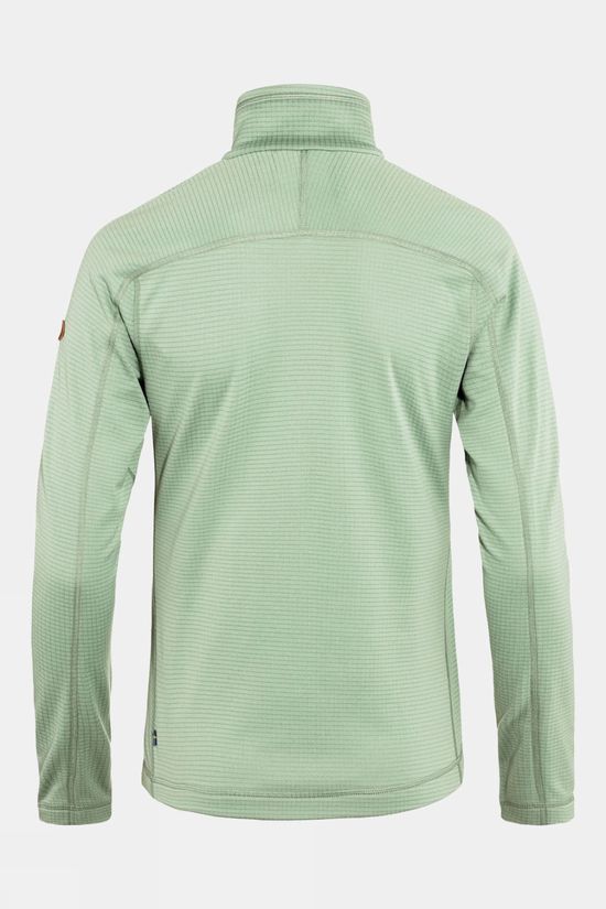 Fjallraven Womens Abisko Lite Fleece Half Zip Fleece Misty Green