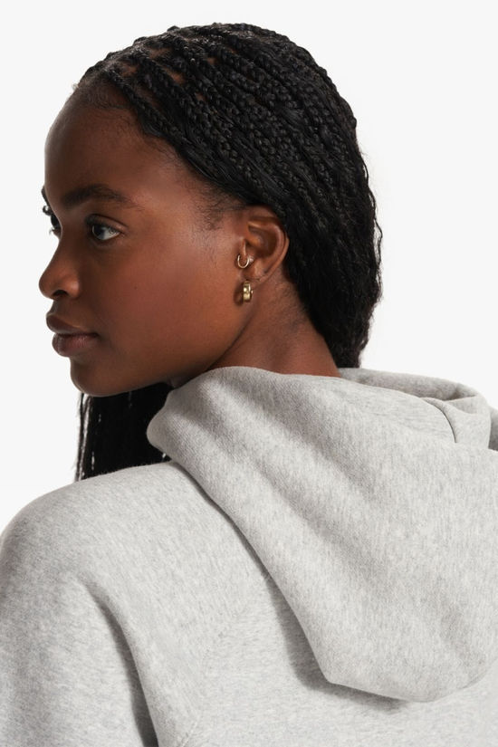 Vuori Womens Restore Half Zip Hoodie Light Heather Grey