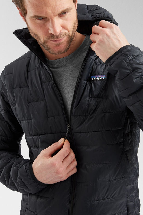 Patagonia Mens Micro Puff Hooded Jacket Black