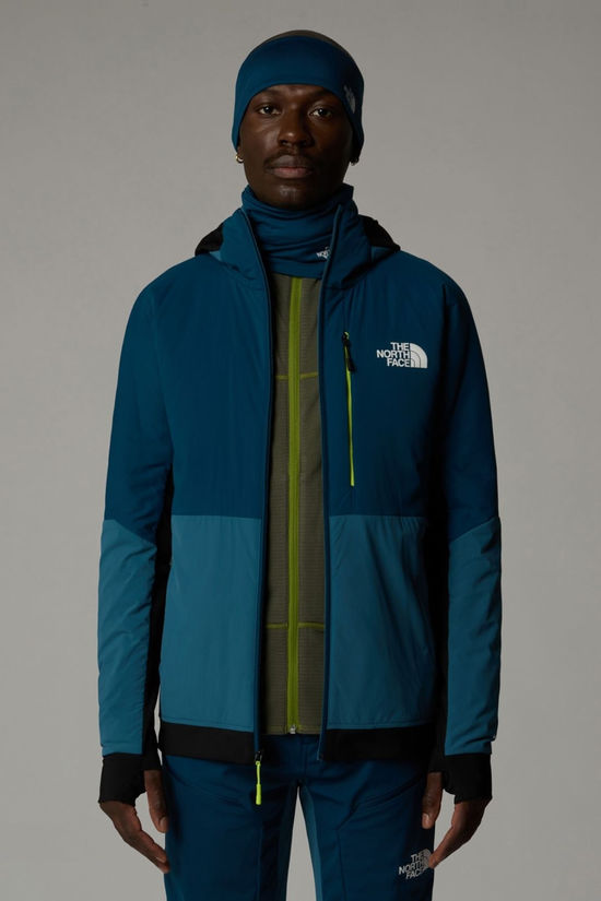The North Face Mens Binntal Hybrid Ventrix Hooded Jacket Mallard Blue/Midnight Petrol/Tnf Black