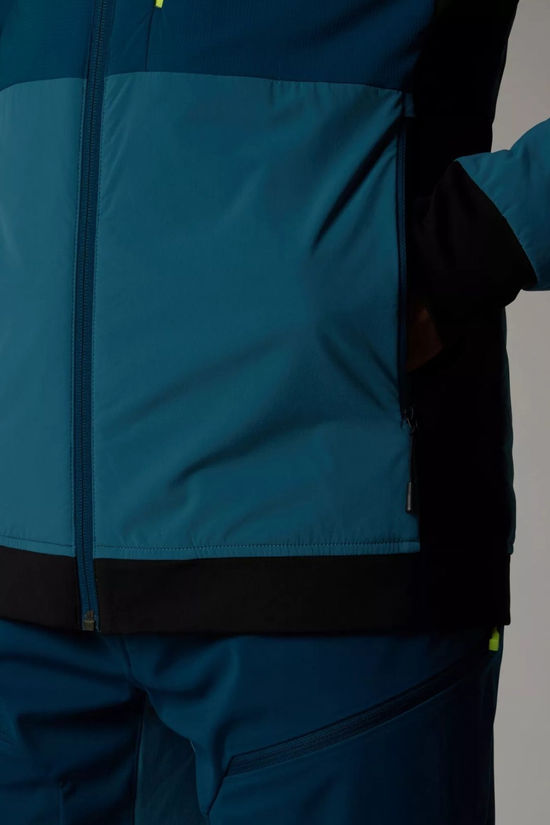 The North Face Mens Binntal Hybrid Ventrix Hooded Jacket Mallard Blue/Midnight Petrol/Tnf Black