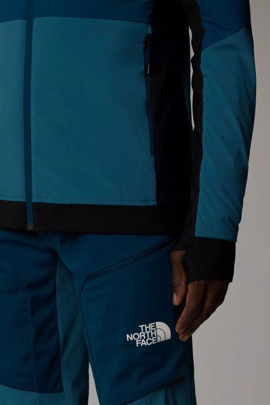 The North Face Mens Binntal Hybrid Ventrix Hooded Jacket Mallard Blue/Midnight Petrol/Tnf Black