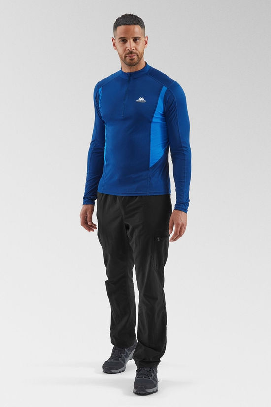 Mountain Equipment Mens Ignis Half Zip Base Layer Top Admiral/Atlantic