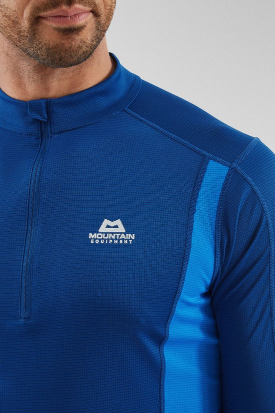 Mountain Equipment Mens Ignis Half Zip Base Layer Top Admiral/Atlantic
