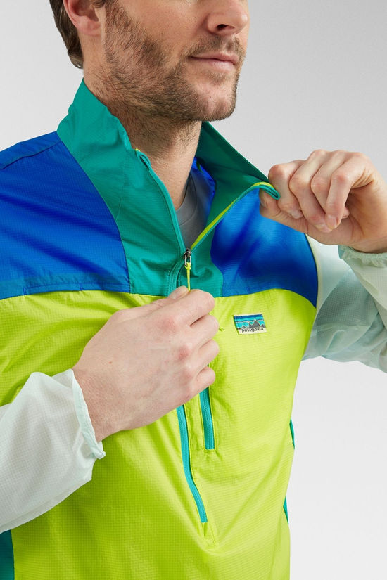 Patagonia Mens Houdini Stash Half Zip Pullover Phosphorus Green