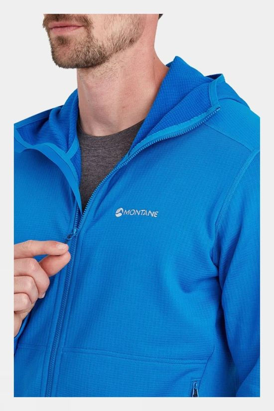 Montane Mens Protium Hooded Fleece Jacket Electric Blue