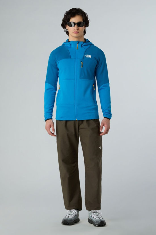 The North Face Mens Stormgap Powergrid Hooded Fleece Jacket Skyline Blue/Adriatic B