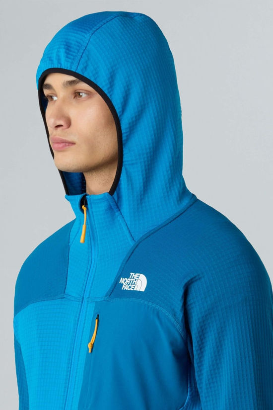 The North Face Mens Stormgap Powergrid Hooded Fleece Jacket Skyline Blue/Adriatic B