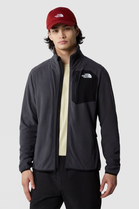 The North Face Mens Experid Grid Fleece Jacket Asphalt Grey/Tnf Black