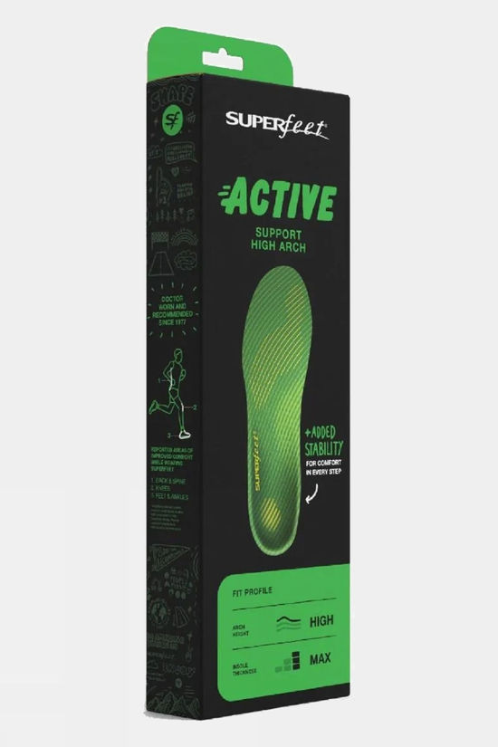 Superfeet Active Support High Arch Insoles  Citron