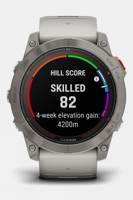 Garmin Fenix 7X Pro Sapphire Solar GPS Smartwatch Titanium With Fog Grey And Ember Orange Band