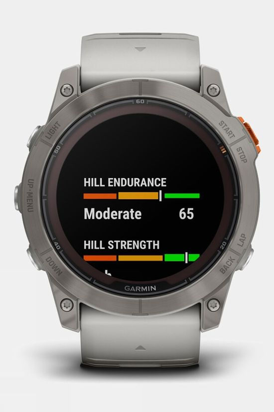 Garmin Fenix 7X Pro Sapphire Solar GPS Smartwatch Titanium With Fog Grey And Ember Orange Band