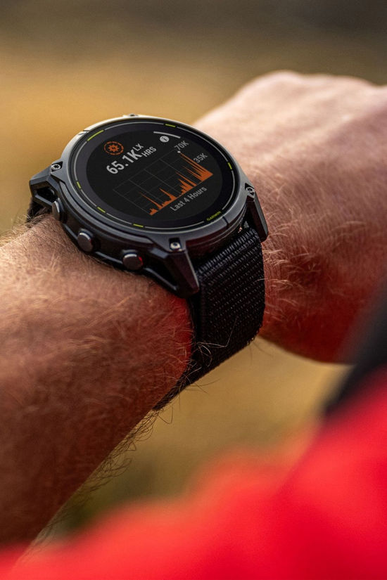 Garmin Enduro 3 GPS Smartwatch Carbon Grey Dlc Titanium With Black Sport Loop Band