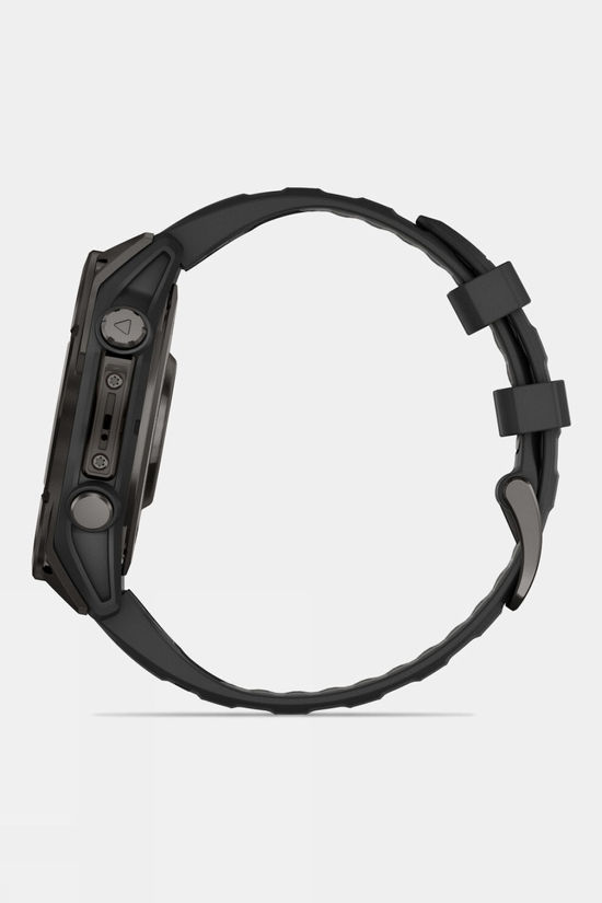 Garmin Fenix 8 AMOLED Sapphire 47mm GPS Smartwatch Carbon Grey Titanium And Black With Black/Pebble Grey Band