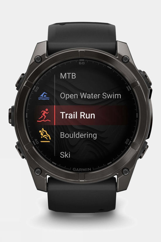 Garmin Fenix 8 AMOLED Sapphire 51mm GPS Smartwatch Carbon Grey Titanium And Black With Black/Pebble Grey Band