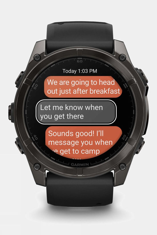 Garmin Fenix 8 AMOLED Sapphire 51mm GPS Smartwatch Carbon Grey Titanium And Black With Black/Pebble Grey Band