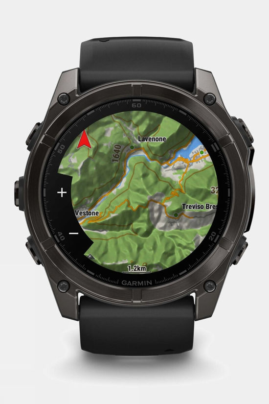 Garmin Fenix 8 AMOLED Sapphire 51mm GPS Smartwatch Carbon Grey Titanium And Black With Black/Pebble Grey Band