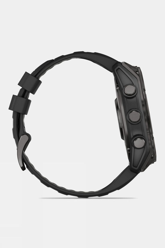 Garmin Fenix 8 AMOLED Sapphire 51mm GPS Smartwatch Carbon Grey Titanium And Black With Black/Pebble Grey Band