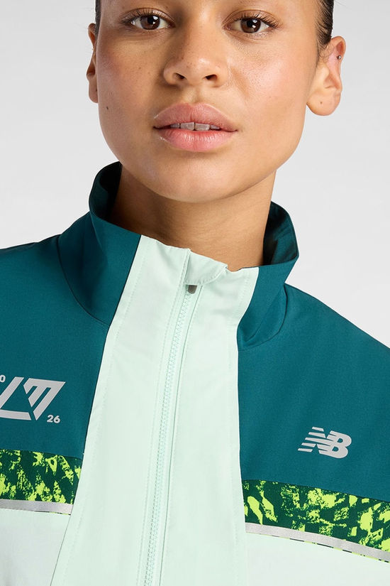 New Balance Womens London Edition Marathon Jacket Cosmic Jade