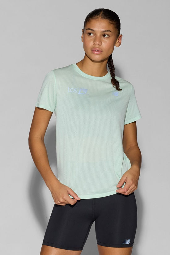 New Balance Womens London Edition Athletics T-Shirt Cosmic Jade