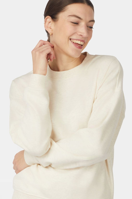 Ayacucho Womens Helsinki Crew Neck Jumper Beige Melange