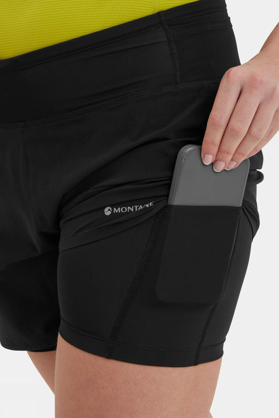 Montane Womens Slipstream Twin Skin Shorts Black
