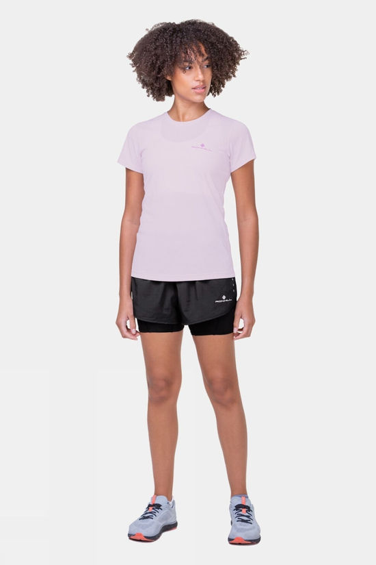 Ronhill Womens Core Twin Running Shorts All Black