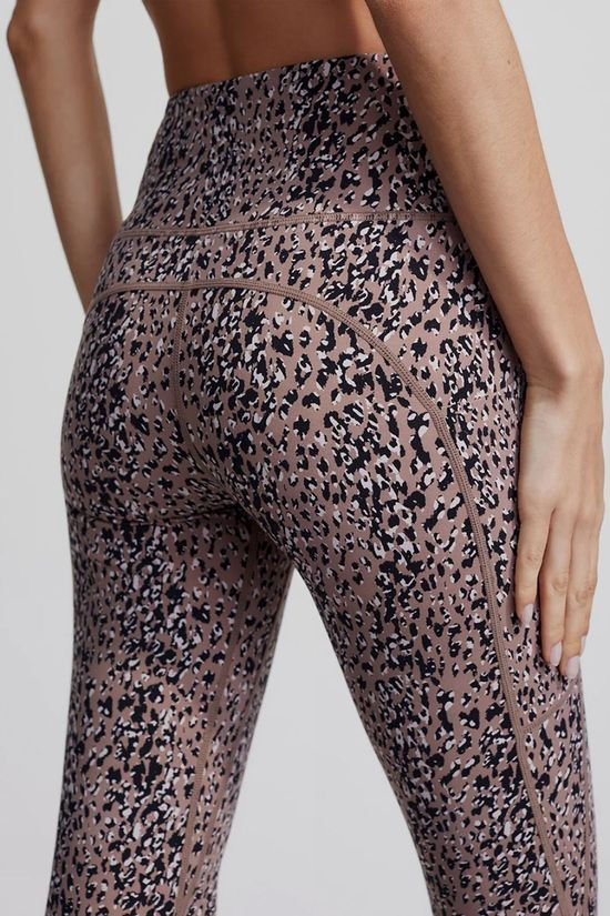 Varley Womens Lets Go Pocket Leggings Mauve Mix Speckle Animal