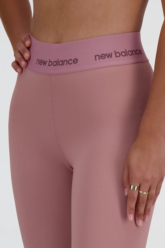 New Balance Womens Sleek 25" High Rise Leggings Rosewood