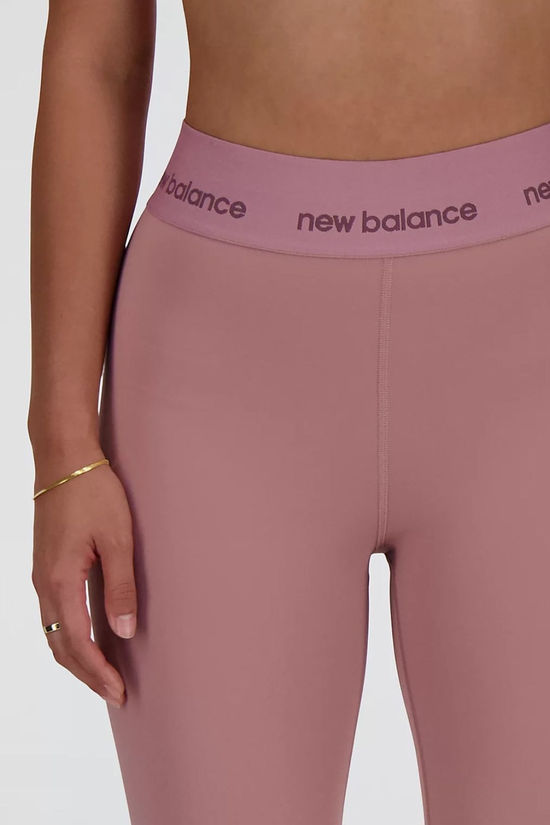 New Balance Womens Sleek 25" High Rise Leggings Rosewood