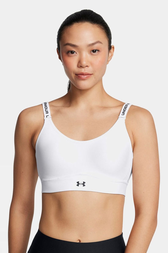 Under Armour Womens UA Infinity 2.0 Mid Sports Bra White/Black