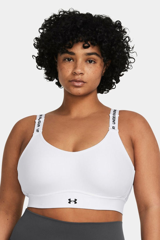 Under Armour Womens UA Infinity 2.0 Mid Sports Bra White/Black