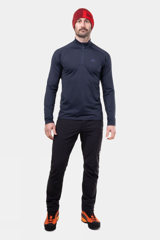 Mountain Equipment Mens Cerrig Long Sleeve Zip Base Layer Top Cosmos