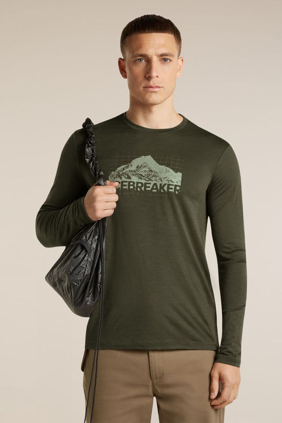 Icebreaker Mens 150 Tech Lite Long Sleeve Base Layer Top - Aorakiexplor Dk Loden